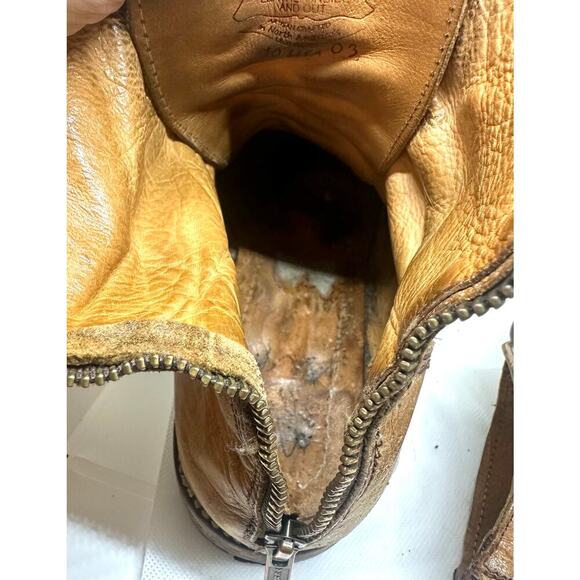 BED STU Protege Heavily Distressed Boots Rustic Tan Leather - Men’s Sz 10 - Picture 12 of 13